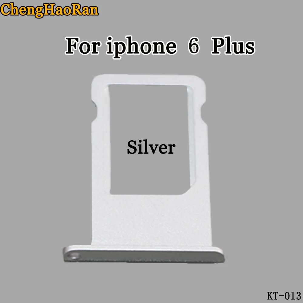For iPhone 6P Silver ChengHaoRan для iPhone 6G 6 Plus Многоцветный выбор лоток для sim-карты кронштейн заменитель адаптера части для отправки карты иглы - Цвет: For iPhone 6P Silver