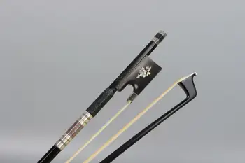 

4/4 Violin Bow Black Carbon fiber Straight Well Balance #BC17