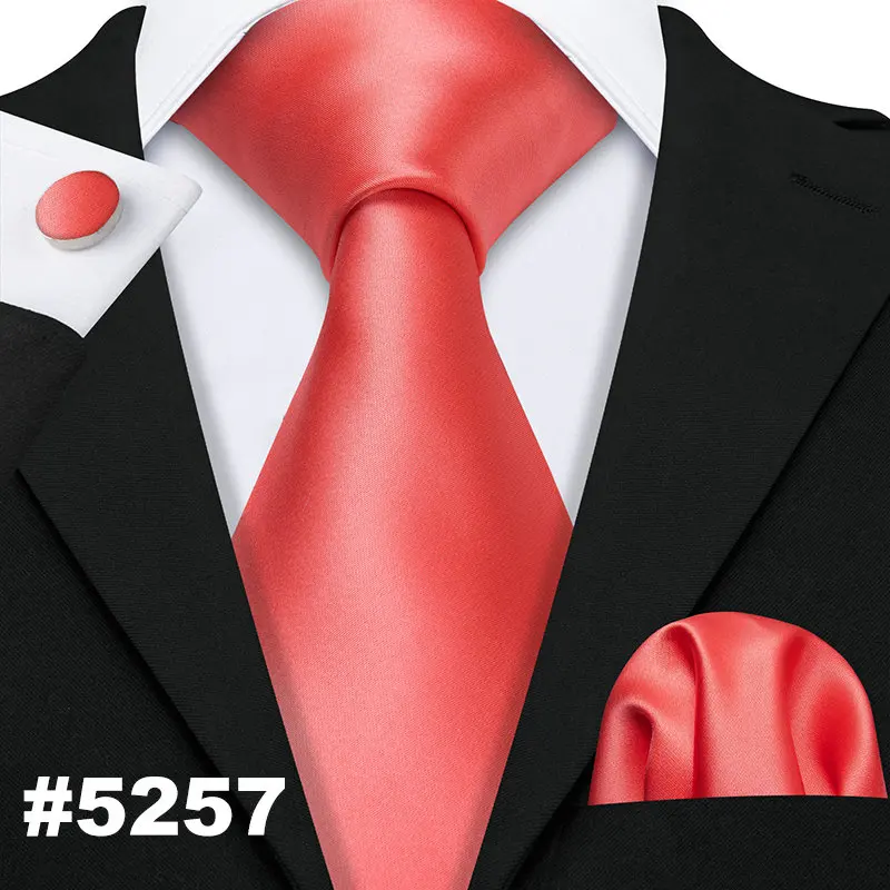 LS-5257 Barry. Wang 16 видов стилей коралловый розовый свадебный галстук персиковый однотонный шелк галстуки для мужчин Свадебная вечеринка бизнес роскошный бренд набор галстуков - Цвет: LS-5257