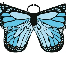 Карнавальный женский монарх Бабочка крылья животное платье костюм с крыльями бабочки Nymph Pixie шаль мягкий шифон