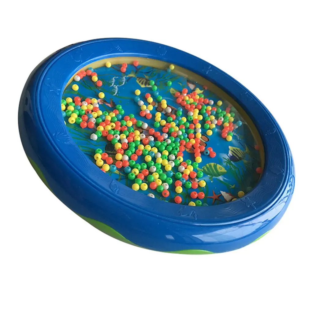 TSAI Tambourine Ocean Wave Bead Drum Sea Sound Musical Educational Toys Attract Attention Learning Toys Gift for Child popular