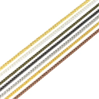 

5 Meter/Lot Width 1.3 1.6 2.0 2.5mm Oval Link Necklace Chain For Jewelry Making Diy Handmade Necklace Accessories