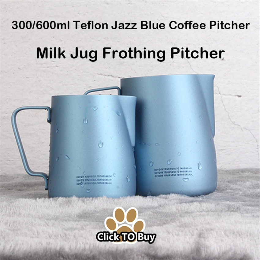 300-600ml-Teflon-Jazz-Blue-Coffee-Pitcher-Milk-Jug-Frothing-Pitcher-Pull-Flower-Cup-Espresso-Tools