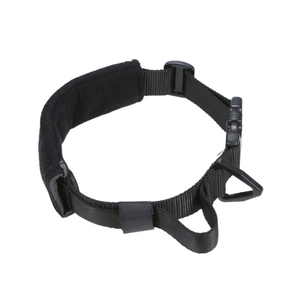 Tactic Hunt Dog Collar Nylon Quick Release Buckle Adjustable Collars with Control Handle for Dog Training Pet Accessories - Цвет: Черный