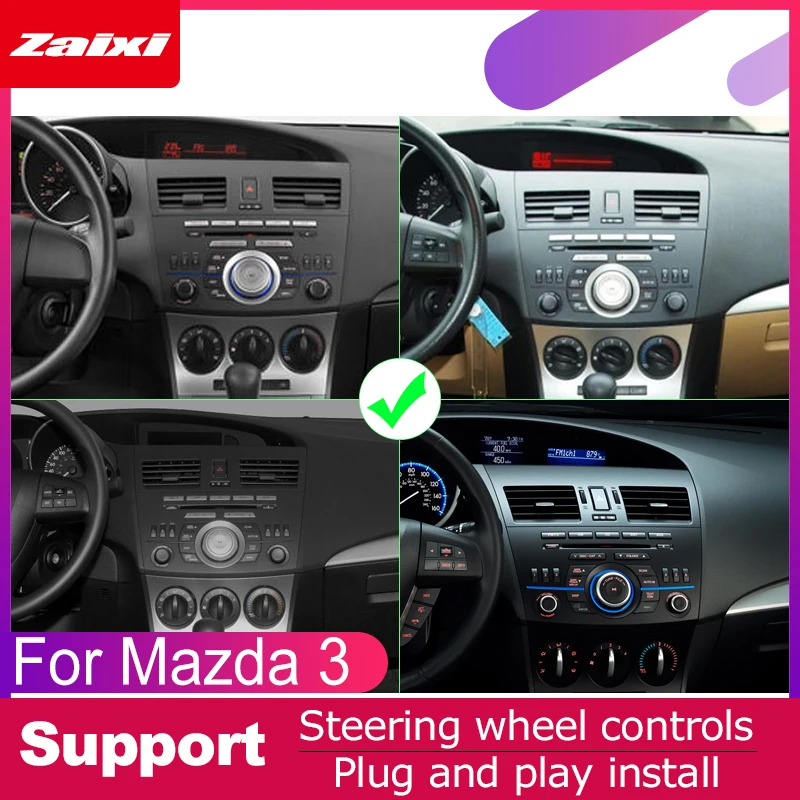 ZaiXi 2 DIN Автомобильный dvd-плеер gps-навигатор для Mazda 3 2010~ 2013 автомобильное мультимедиа андроид экран системы радио стерео