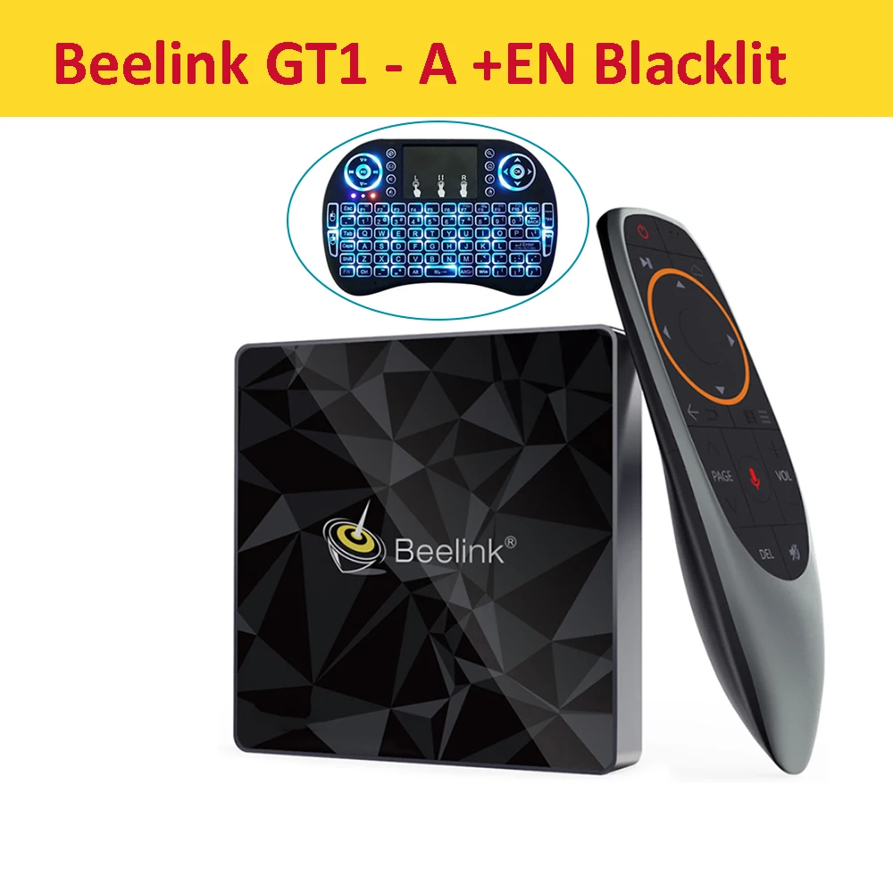 GT1 A EN Beelink GT1 Ultimate tv Box 3g 32G Amlogic S912 Восьмиядерный процессор DDR4 2,4G+ 5,8G двойной WiFi Android 7,1 телеприставка медиаплеер - Цвет: GT1 A EN