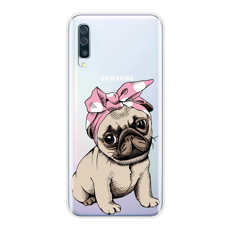 No.1 Мопс Французский бульдог задняя крышка для samsung Galaxy A40 A30 A20 A10 чехол для телефона силиконовый для samsung Galaxy A50 A60 A70 A80 Edge - Цвет: No.1