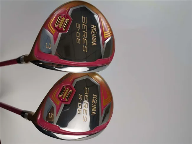Бренд 3 шт. для женщин Honma S-06 деревянный набор для женщин Honma S-06 гольф-клубов Драйвер+ проход древесина графитовый Вал с крышкой головы