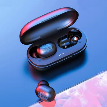 

TWS Fingerprint Touch Bluetooth Earphones HD Stereo Wireless Headphones Noise Cancelling Gaming Headset New