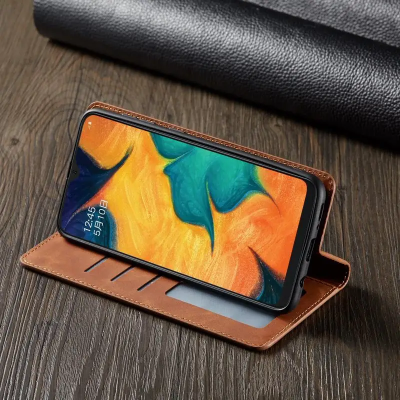 Чехол для samsung Galaxy A20 E чехол на samsung A20 E роскошный простой кожаный чехол для samsung A20E Флип кошелек книжная полка