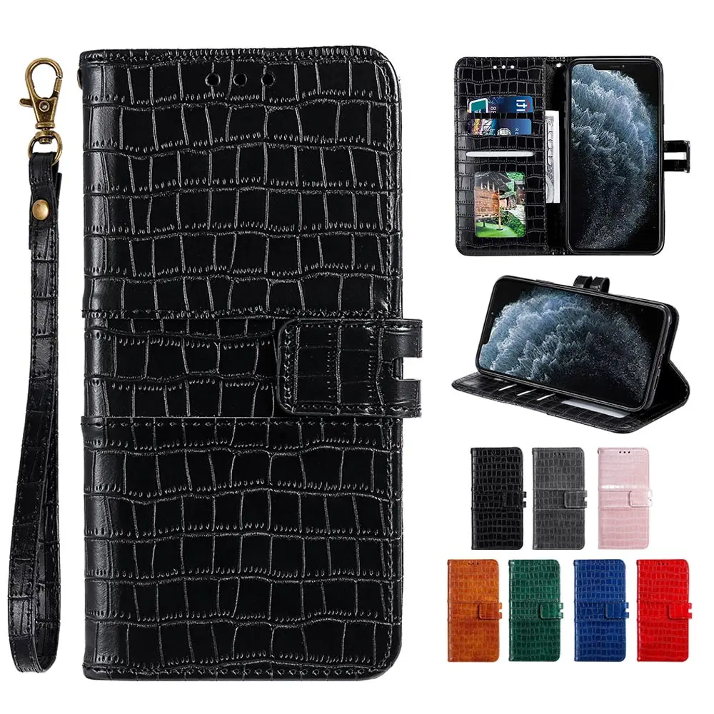 Роскошный кожаный чехол книжка KISSCASE с крокодиловой текстурой для iPhone 11 Pro Max 6 6S 7 8