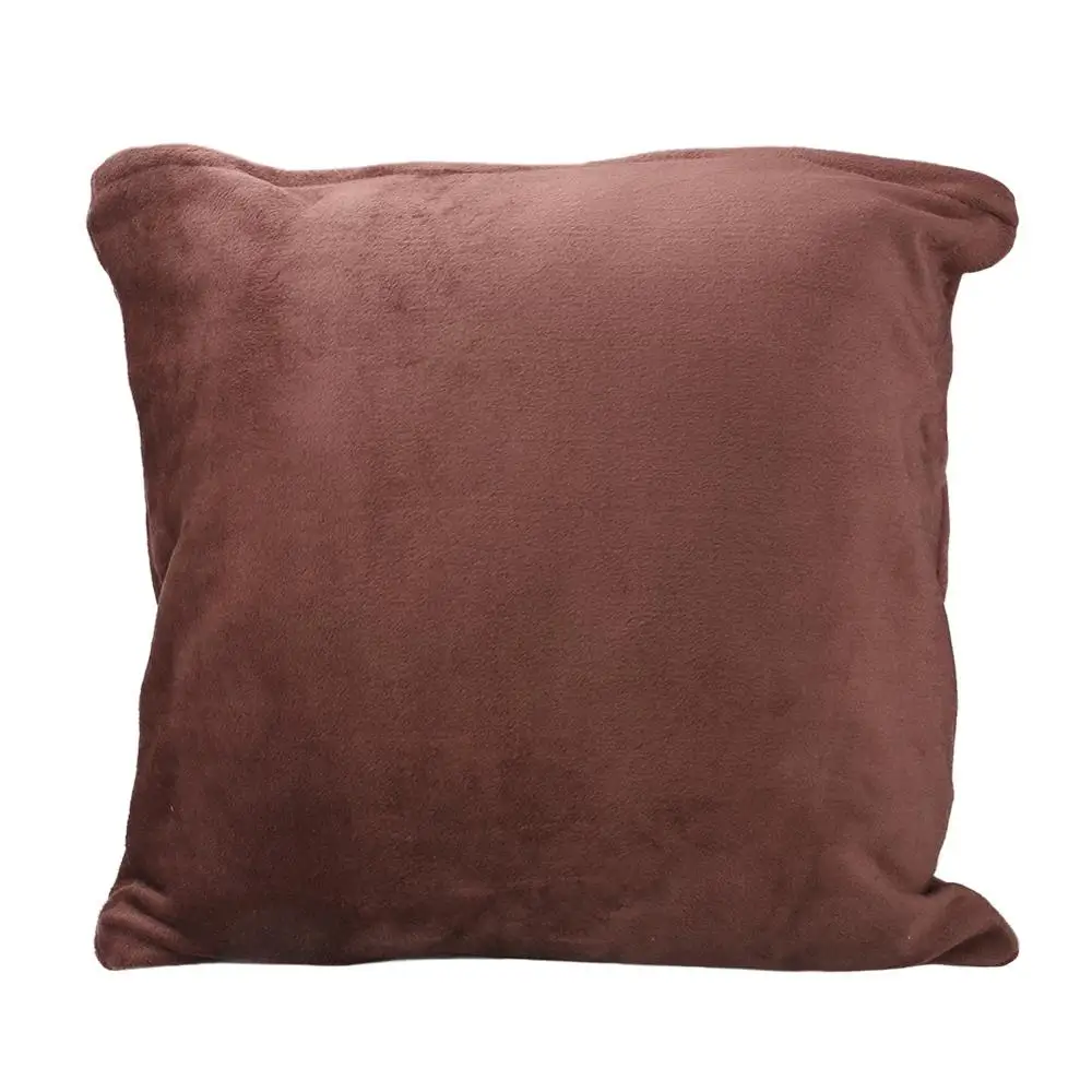 2pcs pillowcases Yeahmart 1 2 3 местный плюшевые эластичные диван-диване чехол Чехол мебель протектор все включено Универсальный Сплошной коричневый - Цвет: 2pcs pillowcases