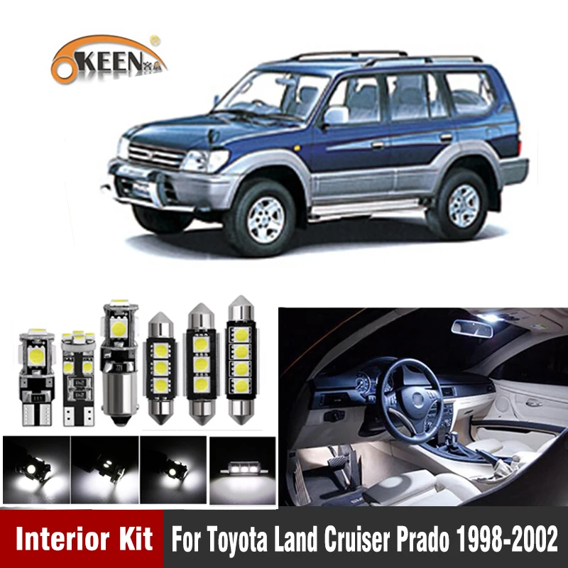 14 шт. Автомобильные светодиодные лампы Canbus W5W для Toyota Land Cruiser Prado 1998-2002 | Автомобили