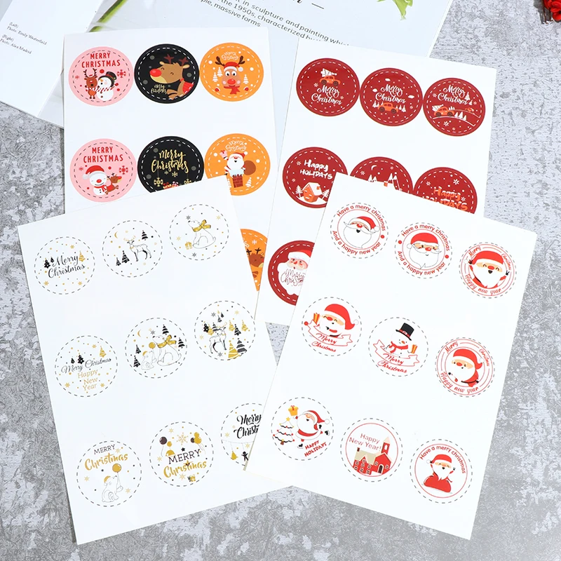 36 шт Счастливого Рождества наклейки украшения подарок уплотнения