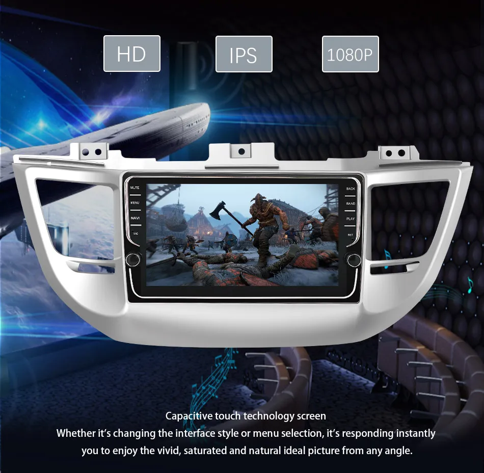 Eunavi ips 4G+ 64G Восьмиядерный android 9,0 автомобильный радиоприемник для hyundai Tucson IX35 мультимедийный плеер gps навигация PX6 без dvd