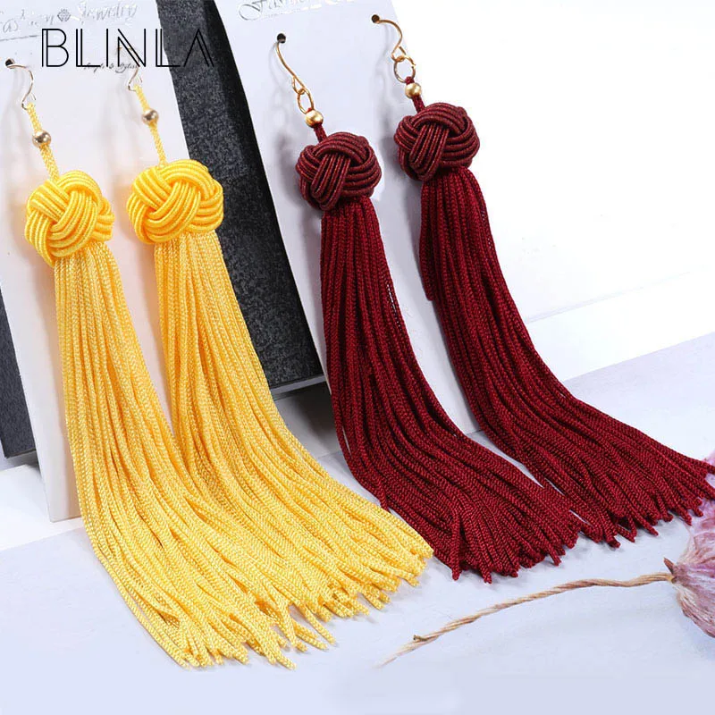 Brincos Longos Com Borlas Bo mias Da Moda Venda Para Mulheres Brincos brincos-longos-com-borlas-bo-mias-da-moda-venda-para-mulheres-brincos