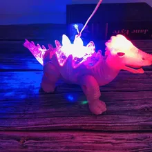 Светящиеся игрушки для детей, электронный пояс, динозавр, животное, светильник, музыкальная ходьба, кукла, тянет динозавра, детские игрушки# C