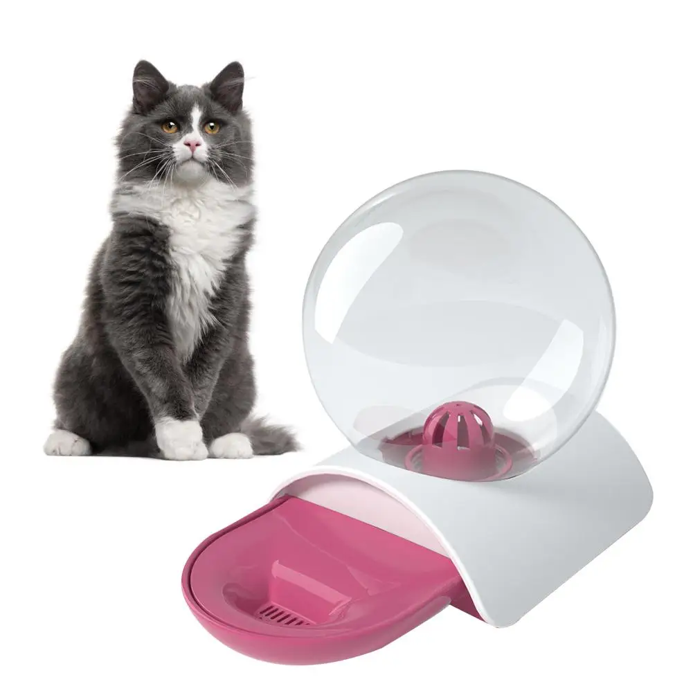 Pink AUGKUN Bubble Pet Автоматический Питатель питьевой воды для кошек миска для собак съемный фонтан дозатор воды для собак 2.8L Емкость - Цвет: Pink