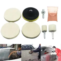 8 pçs kit de polimento pára brisas do carro prático carro windows scratch removedor vidro polimento kit ferramenta reparo do risco
