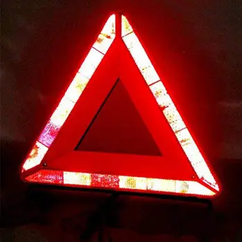 

Car Red Reflective Safety Hazard Car Tripod Folded Stop Sign Emergency Breakdown Warning Triangle