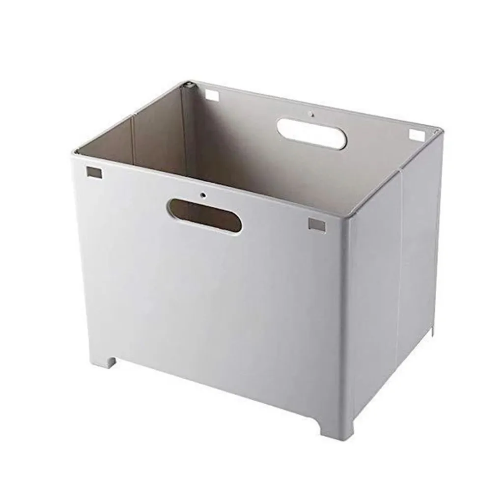 Складная корзина для хранения для ванной комнаты, настенный Телескопический корзина для белья влагостойкий Органайзер Домашний для хранения - Цвет: Gray