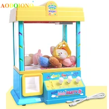 Мини-коготь кран для игровых автоматов захват куклы машина ребенок родители вечерние игрушки с монетами светильник музыка куклы машина Дети Забавный подарок игрушка