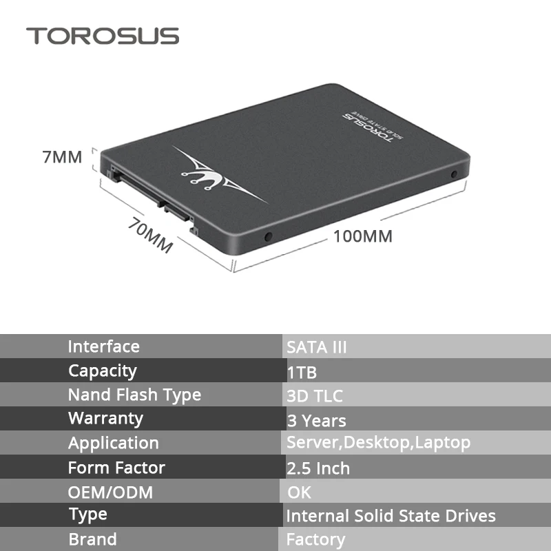  Torosus SSD 1tb HD SSD HDD 25 ''Festplatte SSD SATA SATAIII 3 Interne Solid State Drives Für laptop