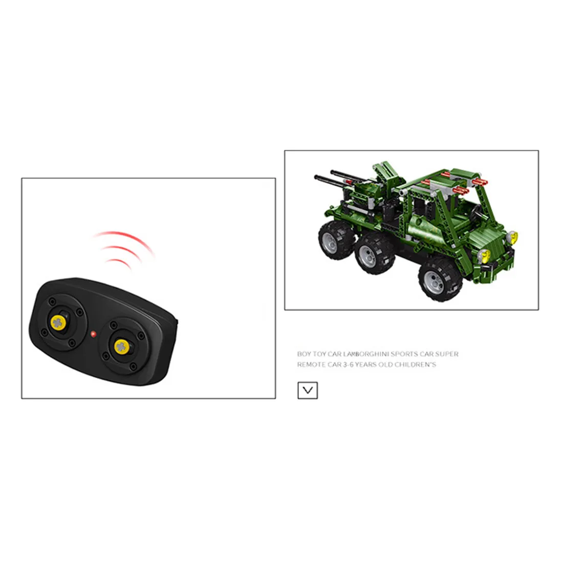 587Pcs 2.4G DIY Assembly RC Transformable Tank Model Building Block Kit With Two Kinds Of Model