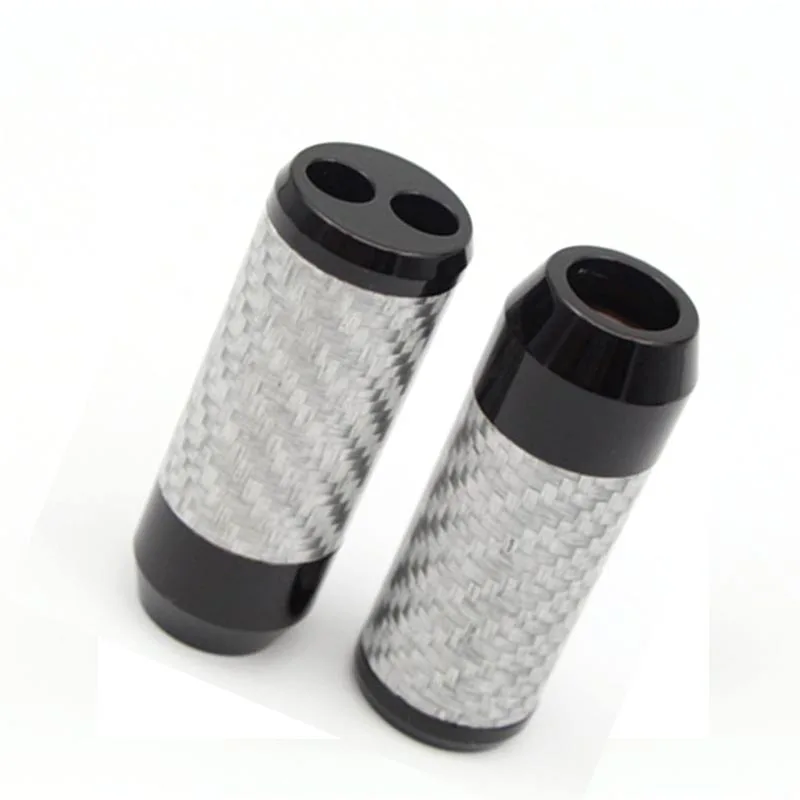 1PCS Carbon Fiber 1 Divided Into 2 Speaker Banana Plug Cable Wire Splitter Y Pant Boot Speaker Line Splitter Sleeve G1029