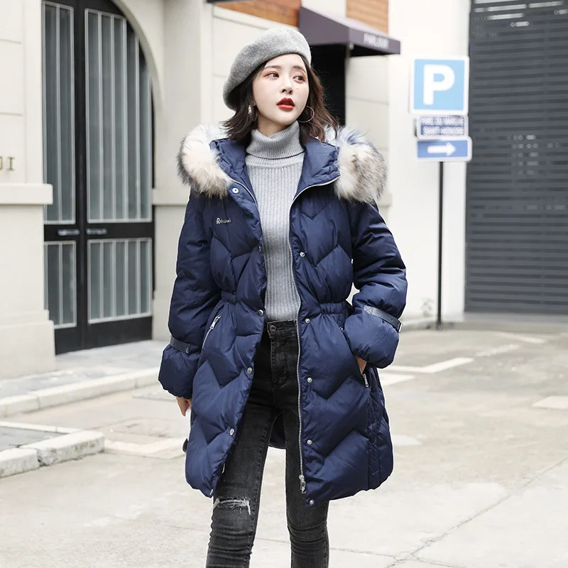 

Women's Winter 2020 Down Jacket Hooded Korean Puffer Coat Female Jacket Duck Down Coat Chaqueta Mujer 8910 YY1230