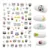 2021The New 3D Nail Sticker cute cartoon stickers for nail Foil Flowers Design Nails Accessories Fashion Manicure Sticker