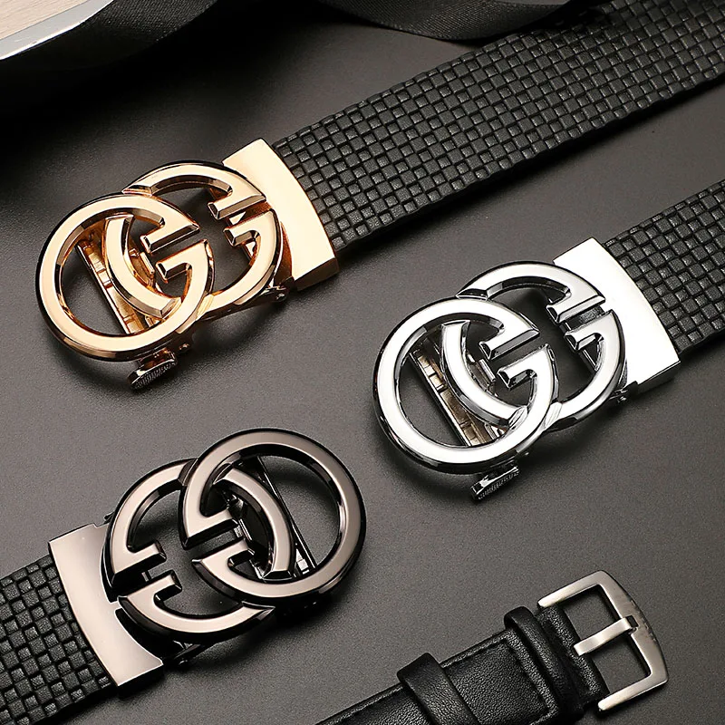 High Quality Luxury Brand Famous Men Belts Genuine Leather Belts for Men Women Designers Double G Buckle Dress Strap  Male belts black belt with holes