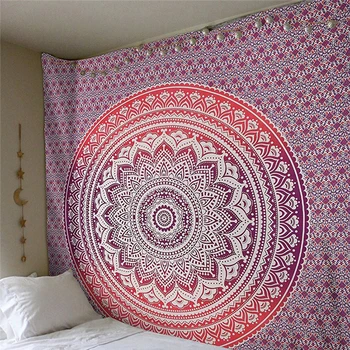 

Indian Mandala Print Boho Decoration Home Decor Tapestry Wall Hanging Sheets Picnic Blanket Hippie Macrame Psychedelic Tapestry