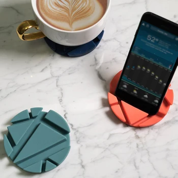 

Multifunctional Phone Holder Table Mat Silicone Cup Pad Multifunctional Silicone Drink Coasters Phone Holder Table Mat