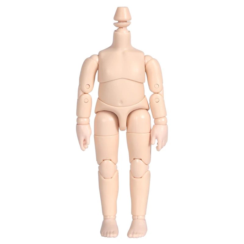 Bjd-女の子と男の子のための人形のボディ,粘土の頭,ob11