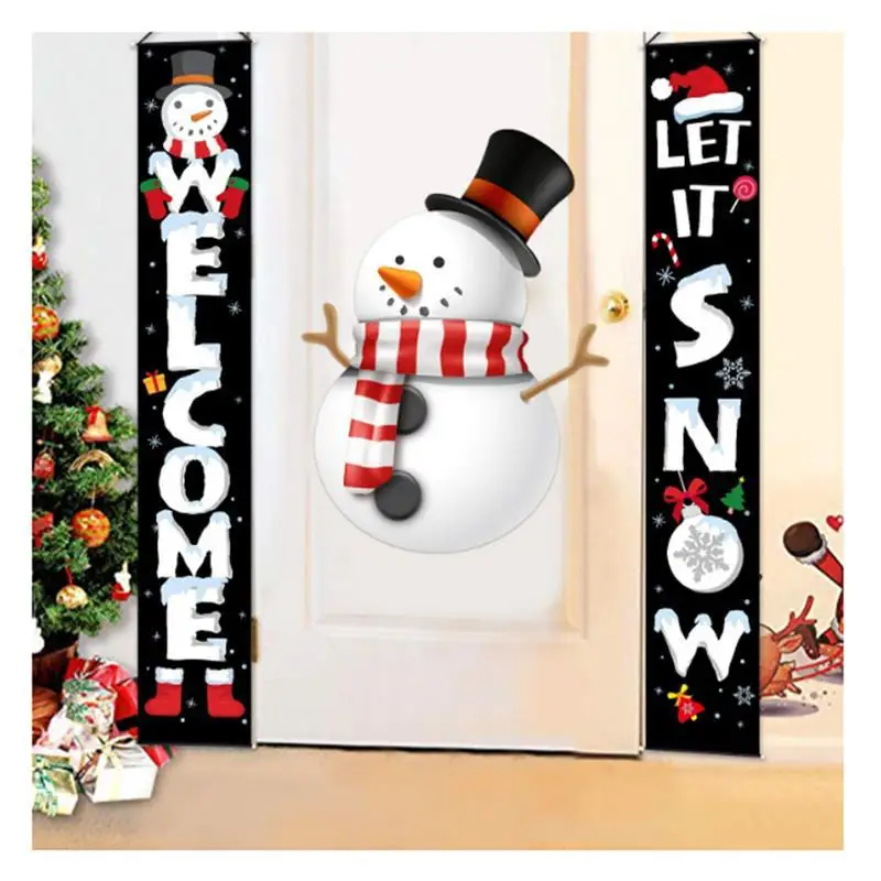 nutcracker soldado natal banner couplet decoração para casa para feriado feliz natal porta decoração feliz ano novo