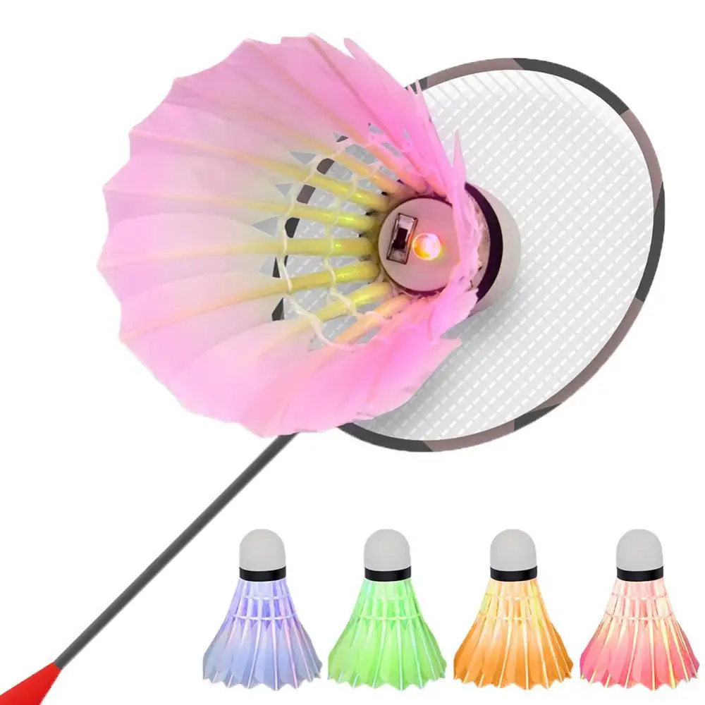 

3Pcs Glow Badminton Creative Colorful LED Light Shuttlecocks Outdoor Sports Duck Feather Badminton Balls
