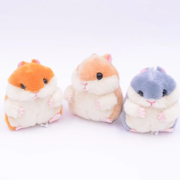 

new cute 10cm fashion Keychain stuffed soft Hamster baby doll decoration Likeable Pendant festival christmas gift for friend kid