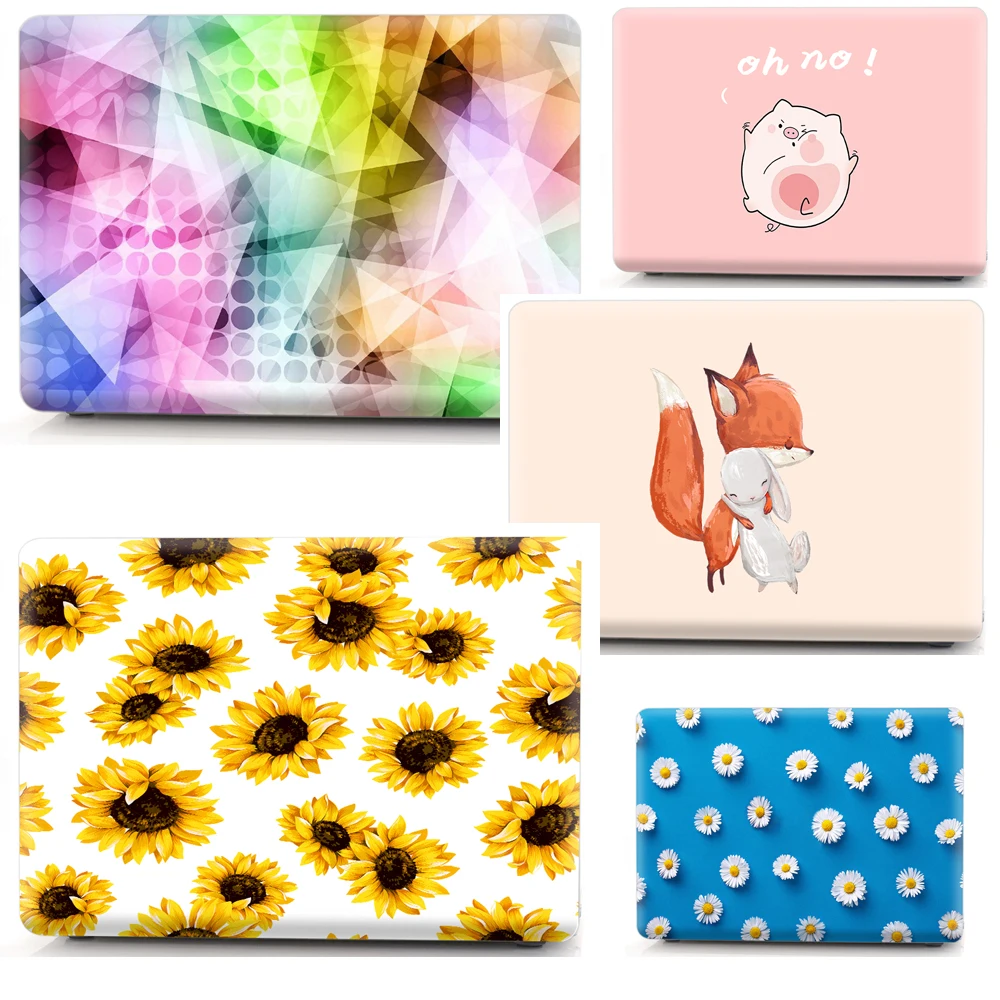 Print Hot Laptop Hard Cover Shell New Clear Crystal / Matte Waterproof PVC Case For Macbook Air 11 A1370 Pro Retina 12 13 15 16