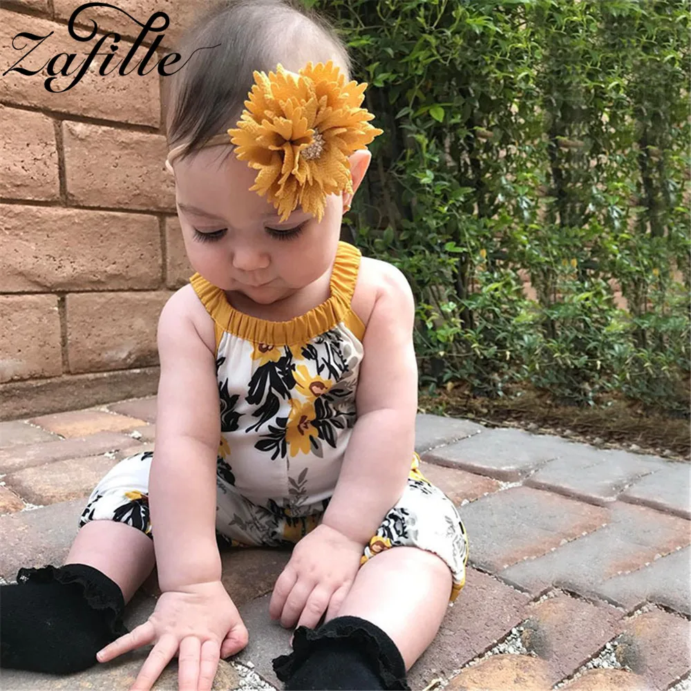

ZAFILLE Summer Cotton Baby Romper Floral Printed Baby Girl Clothes Sleeveless Toddler Infant Jumpsuit Kids Clothes Soft Jumpsuit
