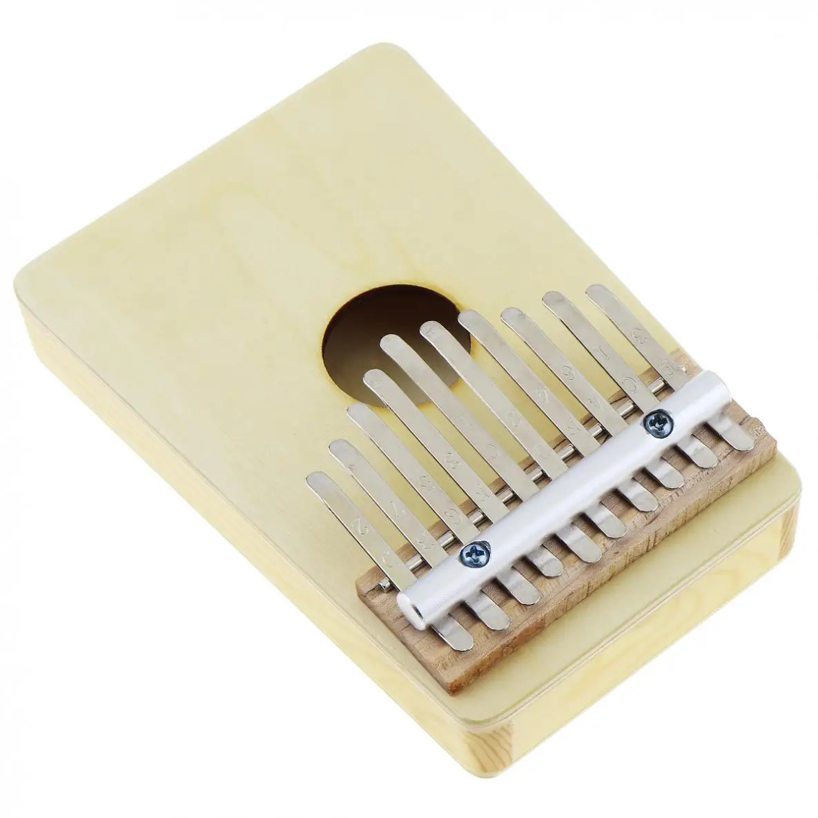 10 клавиш калимба Mbira Likembe санза большой палец пианино светильник в виде сосны желтого дерева инструмент сосны Алюминиевый Бар