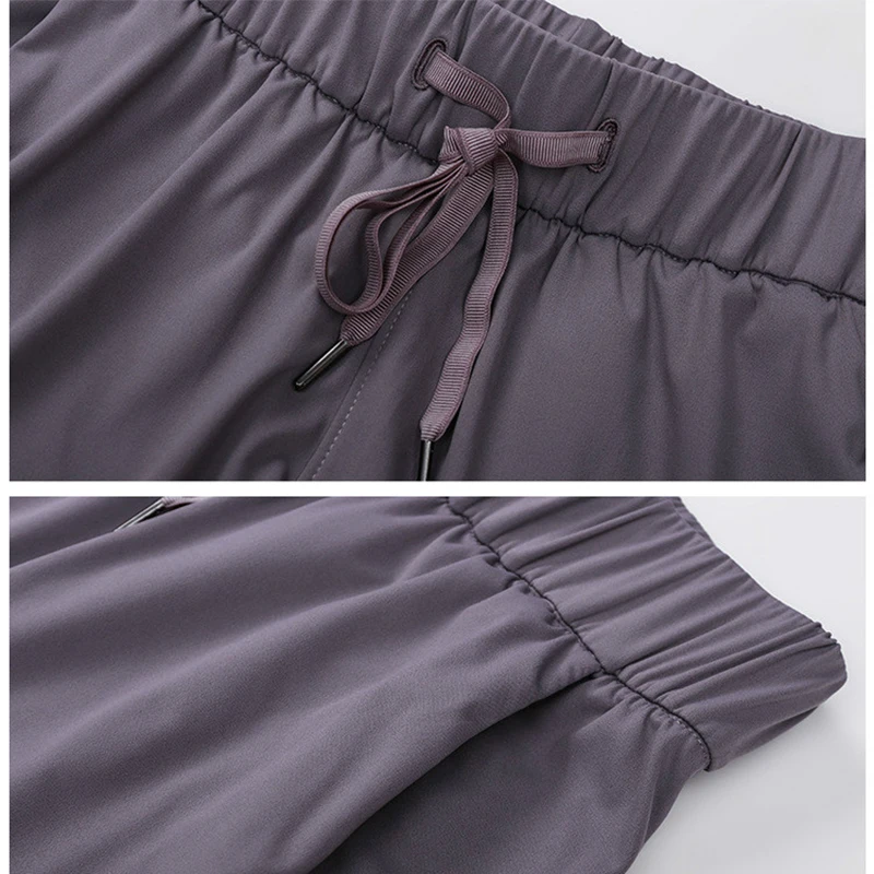 Women Training Fitness Shorts Waist Drawstring with Pocket XXL Naked-feel Workout Sport Running Biker Shorts