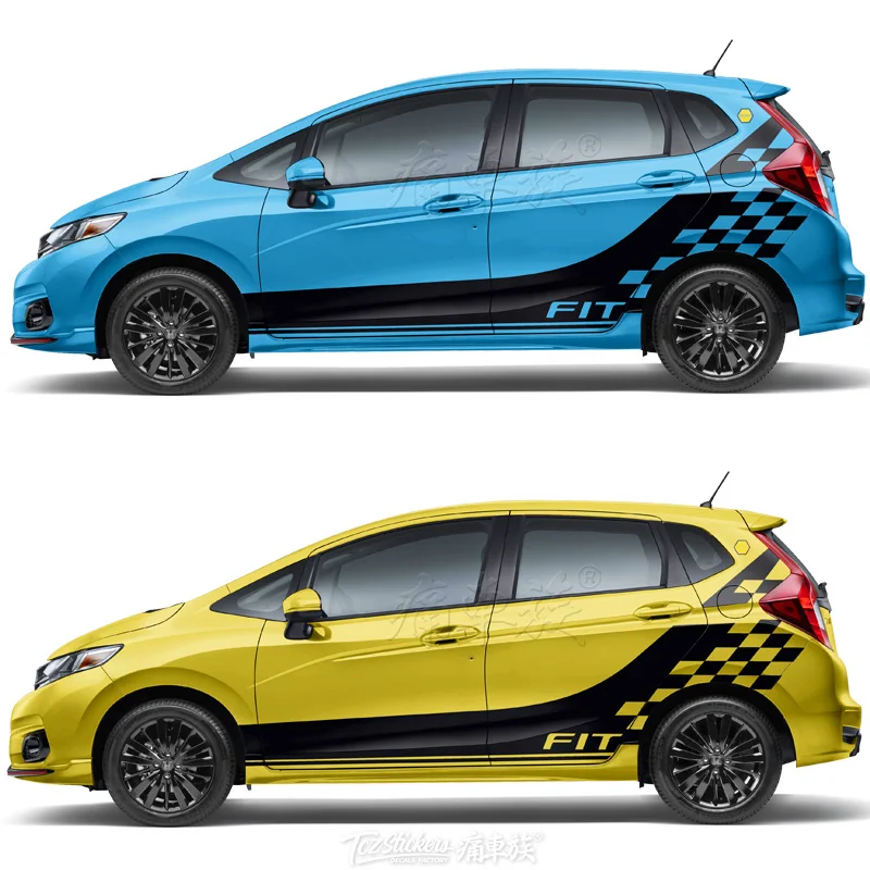 Автомобильные наклейки для Honda GK5 JAZZ FIT автомобильные с цветами модифицированные