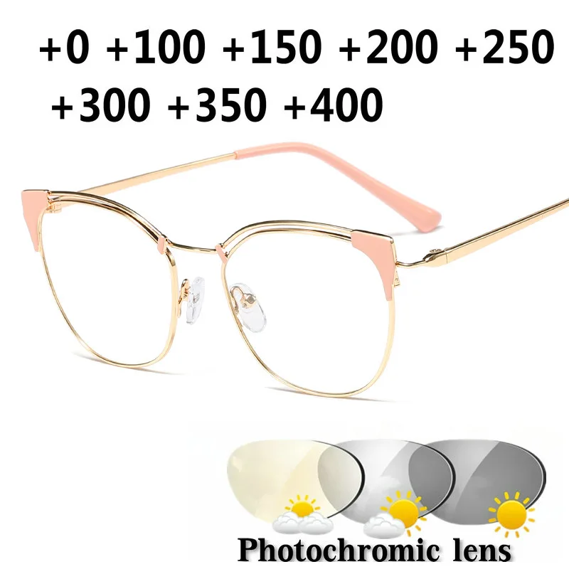 Переходные фотохромные очки для чтения женские очки при дальнозоркости солнцезащитные очки обесцвечивание с диоптриями 1,0 NX