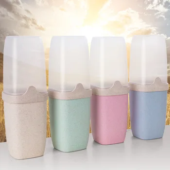 

Wheat Straw Washed Travel Cup Toothbrush Toothpaste Towel Storage Box Business Trip Portable Washed Supplies