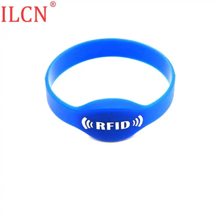 1pcs Blue 125 кГц, идентификационный, реплицируемый, записываемый, водонепроницаемый, кремнеземный браслет, брелоки, маркер, тег, контроль доступа, RFID, смарт-тег, копир T5577 T5200 1 - Цвет: 1pcs Blue