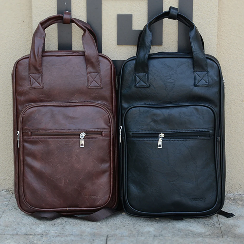 PU Leather Drum Stick Drumsticks Bag Carrying Case Music Score Book Bag Percussion Instruments Parts Accessory