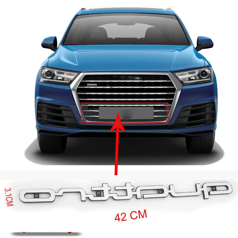 

For a3 a4 a5 a6 s4 s5 s6 s7 c5 q5 b6 1pcs ABS Car Front Hood Grille Badge Emblem Original Size for quattro Letter Car Styling