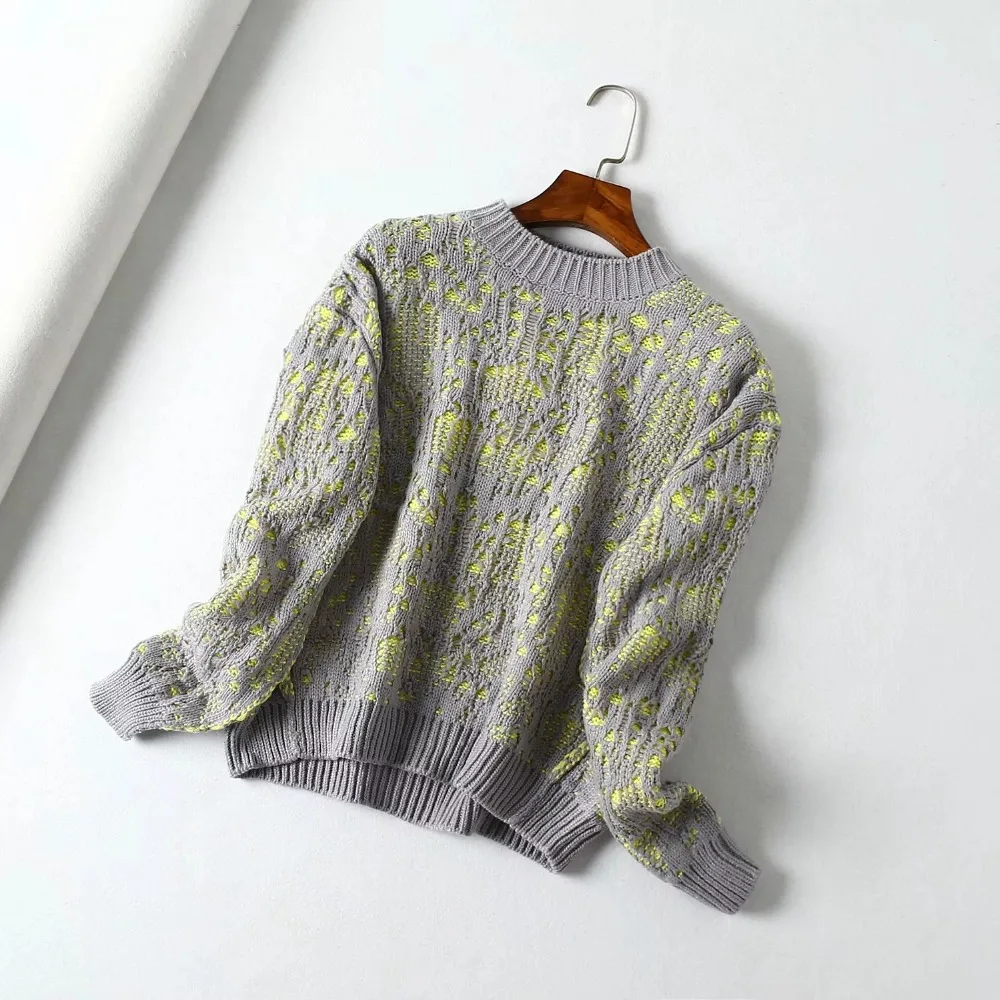 Увядший зимний свитер женский pull femme английский винтажный двойной толстый теплый круглый вырез негабаритный Свободный пуловер Свитера Женские топы