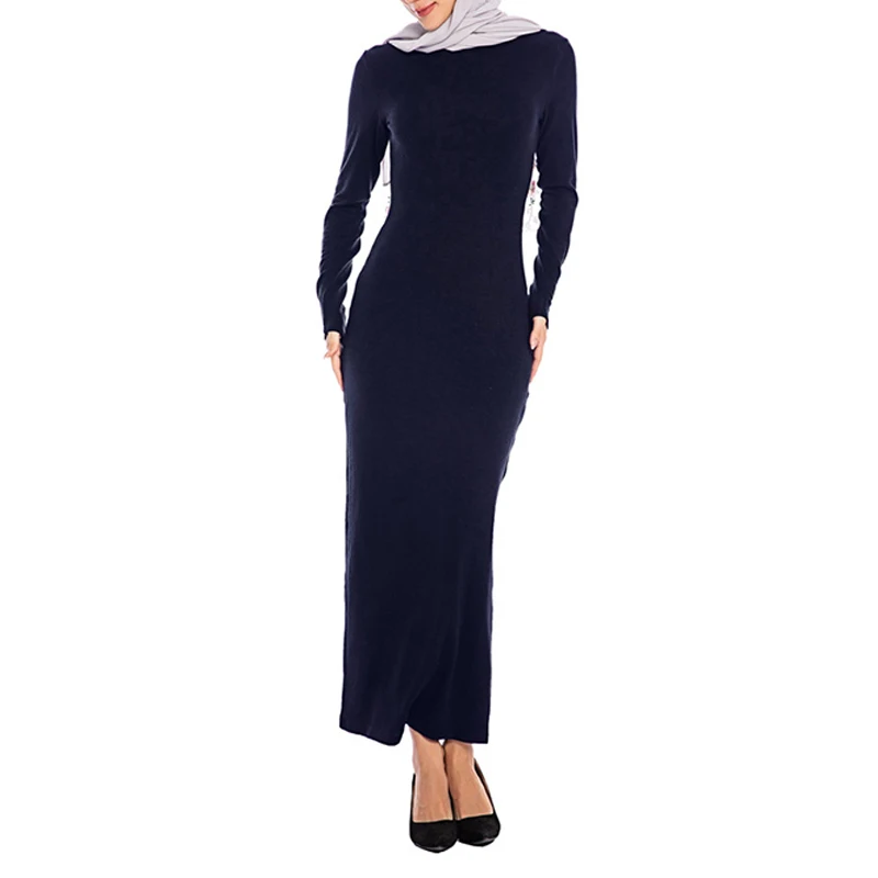 blue dres Турецкая абайа мусульманский хиджаб платье Абая для женщин ислам ic одежда Caftan Дубай кафтан ислам Tesettur платье без рукавов Djelaba Femme - Цвет: blue dres